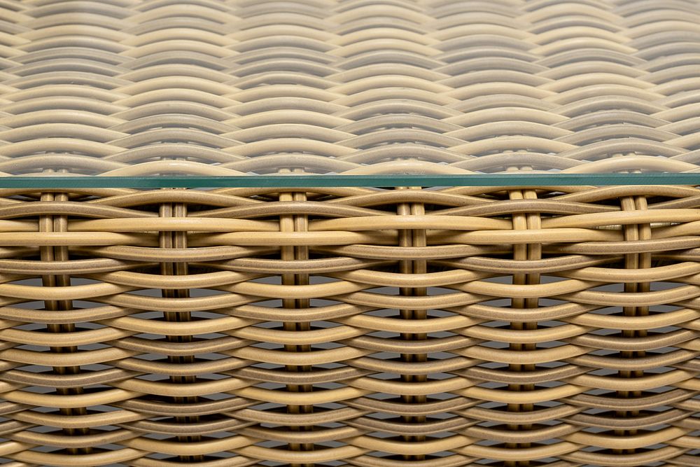 "Боно" журнальный столик из искусственного ротанга, цвет соломенный