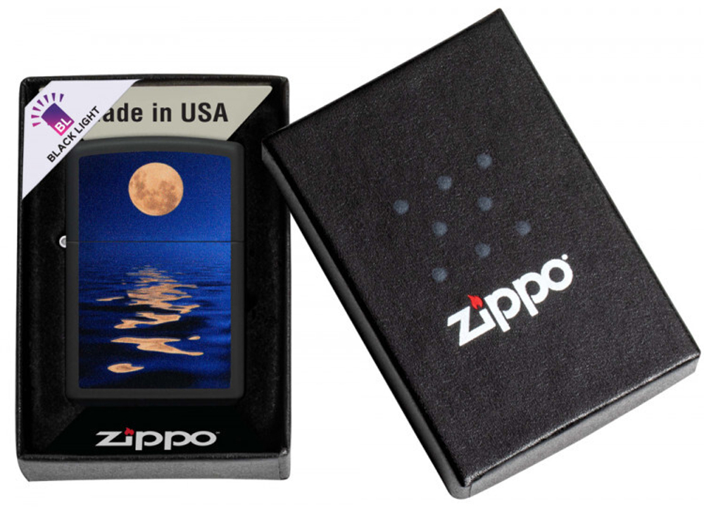 Зажигалка ZIPPO 49810 Full Moon Black Light Design