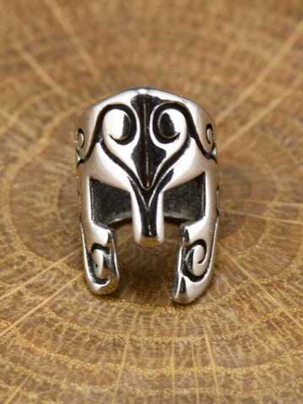 Бусина «Шлем» малый из нержавеющей стали