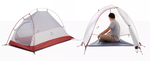 Палатка Naturehike Cloud Up Si 1-местная, алюминиевый каркас, сверхлегкая, серо-красная, NH18T010-T-DLG