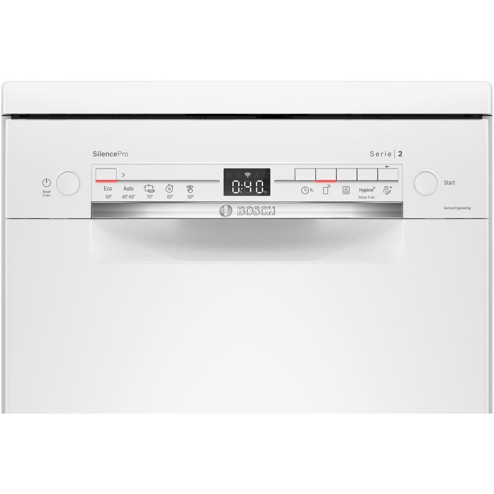 Посудомоечная машина Bosch SPS2HMW54Q Serie 2, узкая, 10 комплектов, 5 программ, защита от протечек, белый