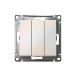 Выключатель 3-кл. СП AtlasDesign 10А IP20 (сх. 1+1+1) 10AX механизм жемчуж. SE ATN000431