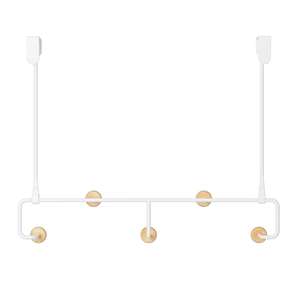 Вешалка для одежды подвесная Estique, белая/натуральное дерево