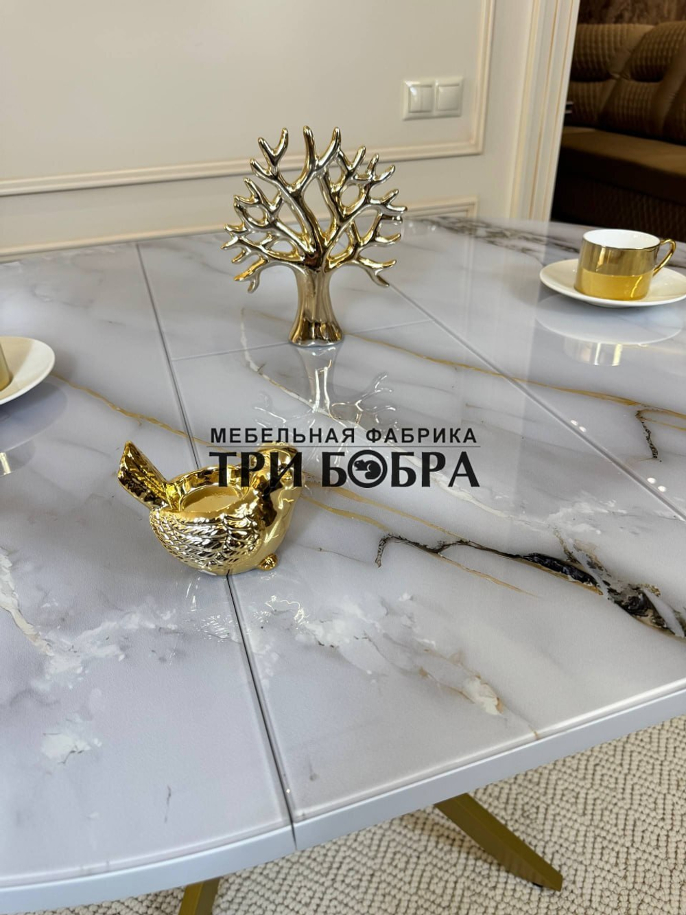 Стол круглый стеклянный "Бьянко"