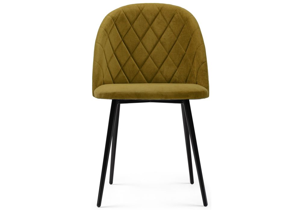 Стул на металлокаркасе Зест микровелюр 12 / черный глянец