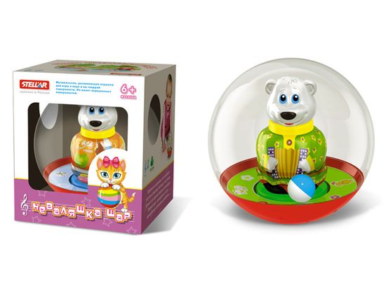 Музыкальная неваляшка-шар "Медведь Митя", Stellar