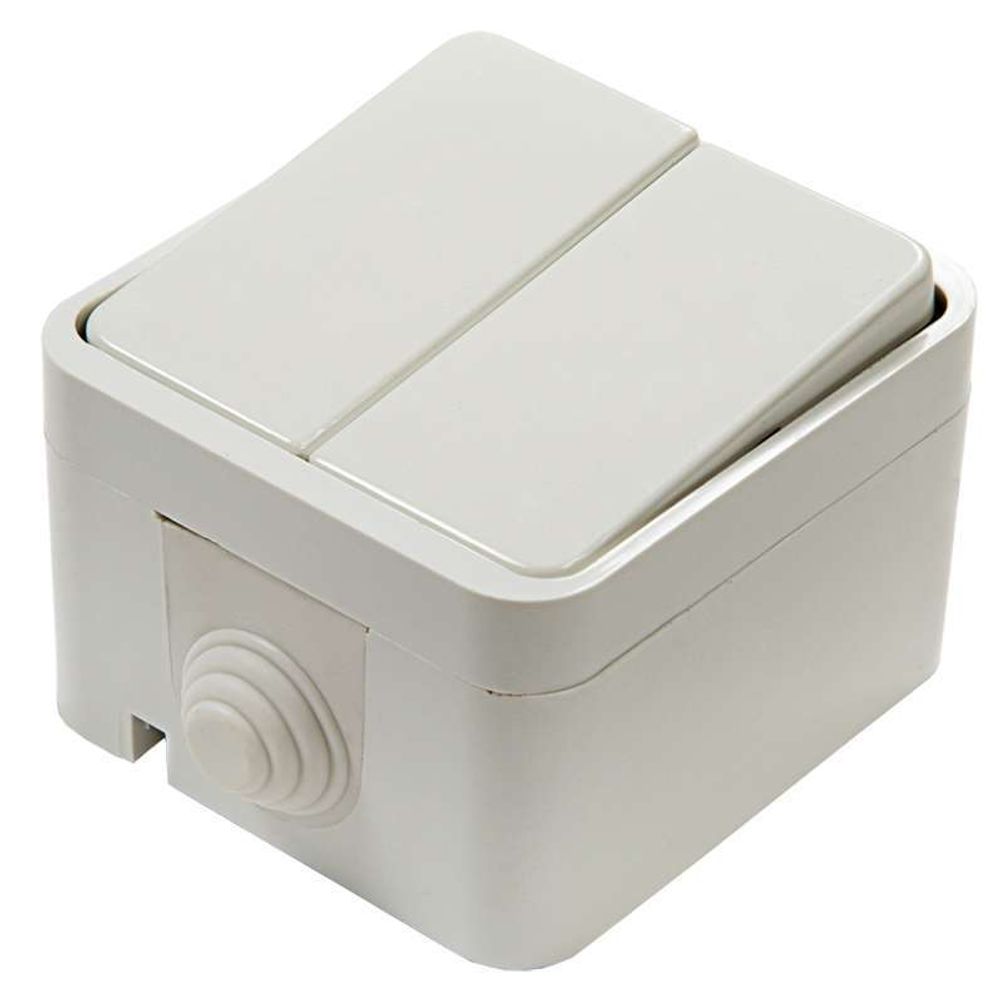 Выключатель 2-кл. ОП Aqua 3200 10А IP44 п/герм. бел. ASD / IN HOME 4690612000435 Выключатель 2-кл. ОП Aqua 3200 10А IP44 п/герм. бел. ASD / IN HOME 4690612000435