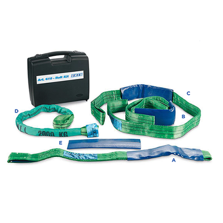 Набор из 4-х ремней для выправки 800, 1000, 1200, 1800 мм, в пластиковом кейсе, OMCN (Италия)