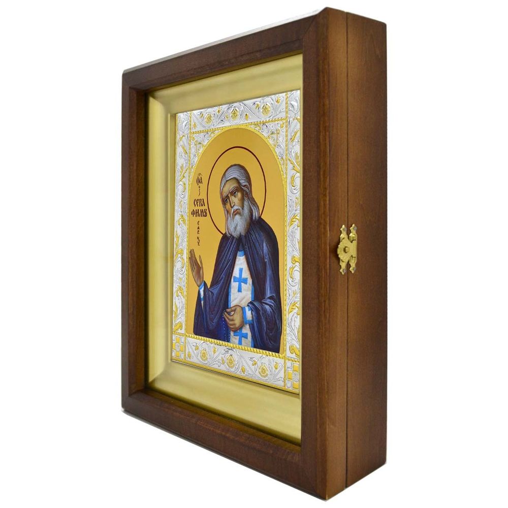 Икона Серафима Саровского, писанная в монастыре.