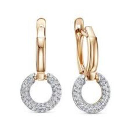 Серьги из золота с фианитами