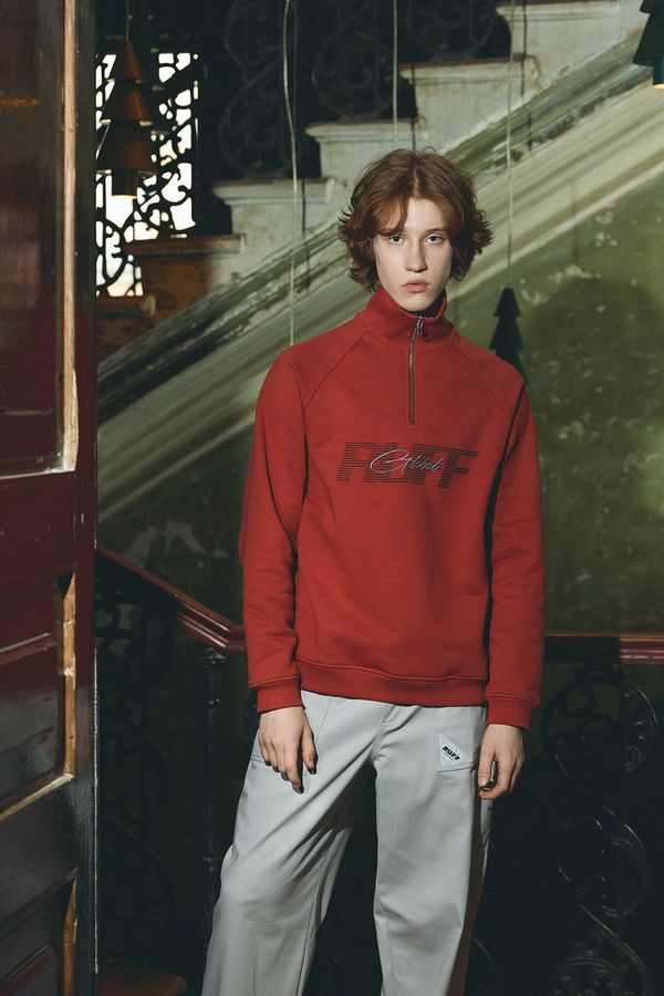 Толстовка на молнии 2 терракотовая - фото 1