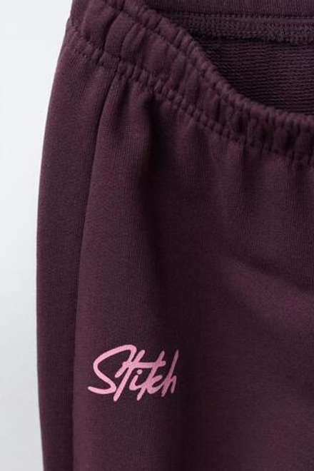 ZARA БРЮКИ-ДЖОГГЕРЫ С ПРИНТОМ «ЛИЛО И СТИЧ» ©DISNEY, ТЕМНО-БОРДОВЫЙ