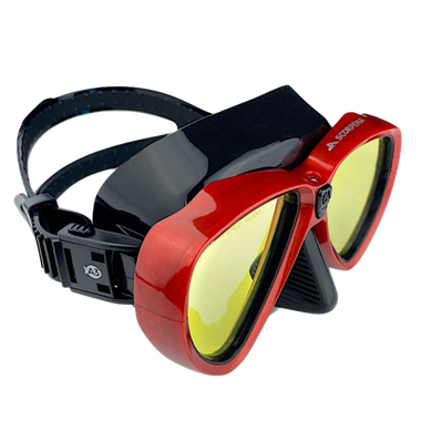 Маска Scorpena A3 Просветлён., Красный-Чёрный Разборная рамка