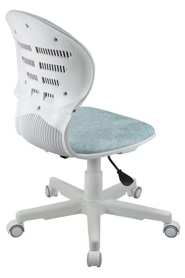 Кресло 1139 FW PL White велюр Bliss 10 голубой