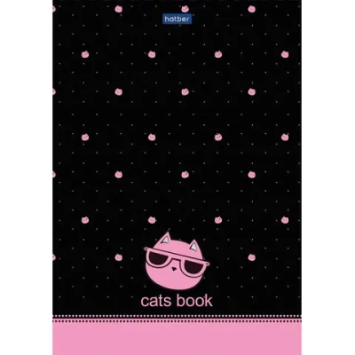 Блокнот А5 (146х205 мм) 50 л., склейка, ламинированная бумага, в точку, H Premium, CATs