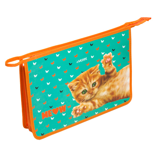Папка для труда А4 молния сверху конгрев "Meow"DEVENTE 8054310