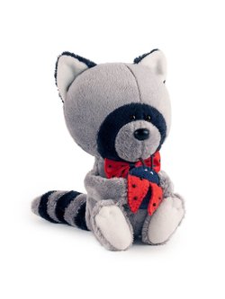 Мягкая игрушка Енот Лёка с божьей коровкой 15см.