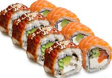 Ролл «Филадельфия» лосось и угорь, 8шт Ролл «Филадельфия» лосось и угорь, 8шт