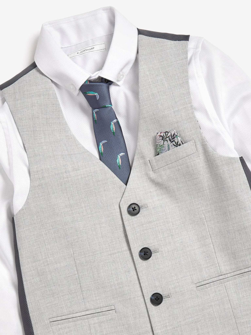 Комплект из трех предметов для мальчика Next A18-314, Серый, Белый