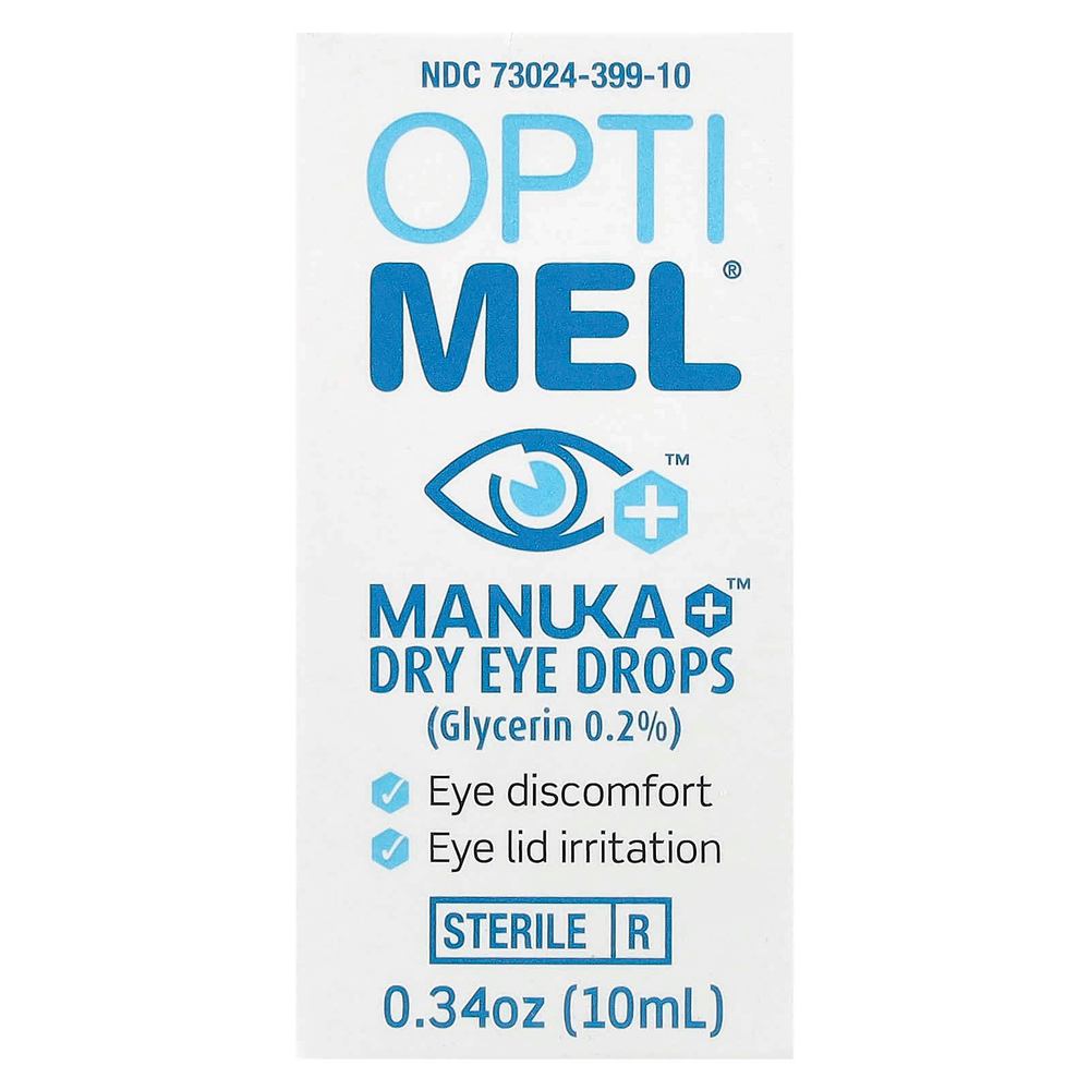 Optimel, Manuka+™, капли для сухих глаз, 10 мл (0,34 унции)