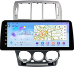 Магнитола для Hyundai Getz 2002-2011 (рамка серебро) - FarCar монитор 12.3" 2K QLED на Android 14, TS10, CarPlay, 4G SIM-слот