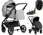 Детская коляска Tutis Leo 3 Plus 4 в 1 с автокреслом Beno Black и базой 1582068 Warm Grey