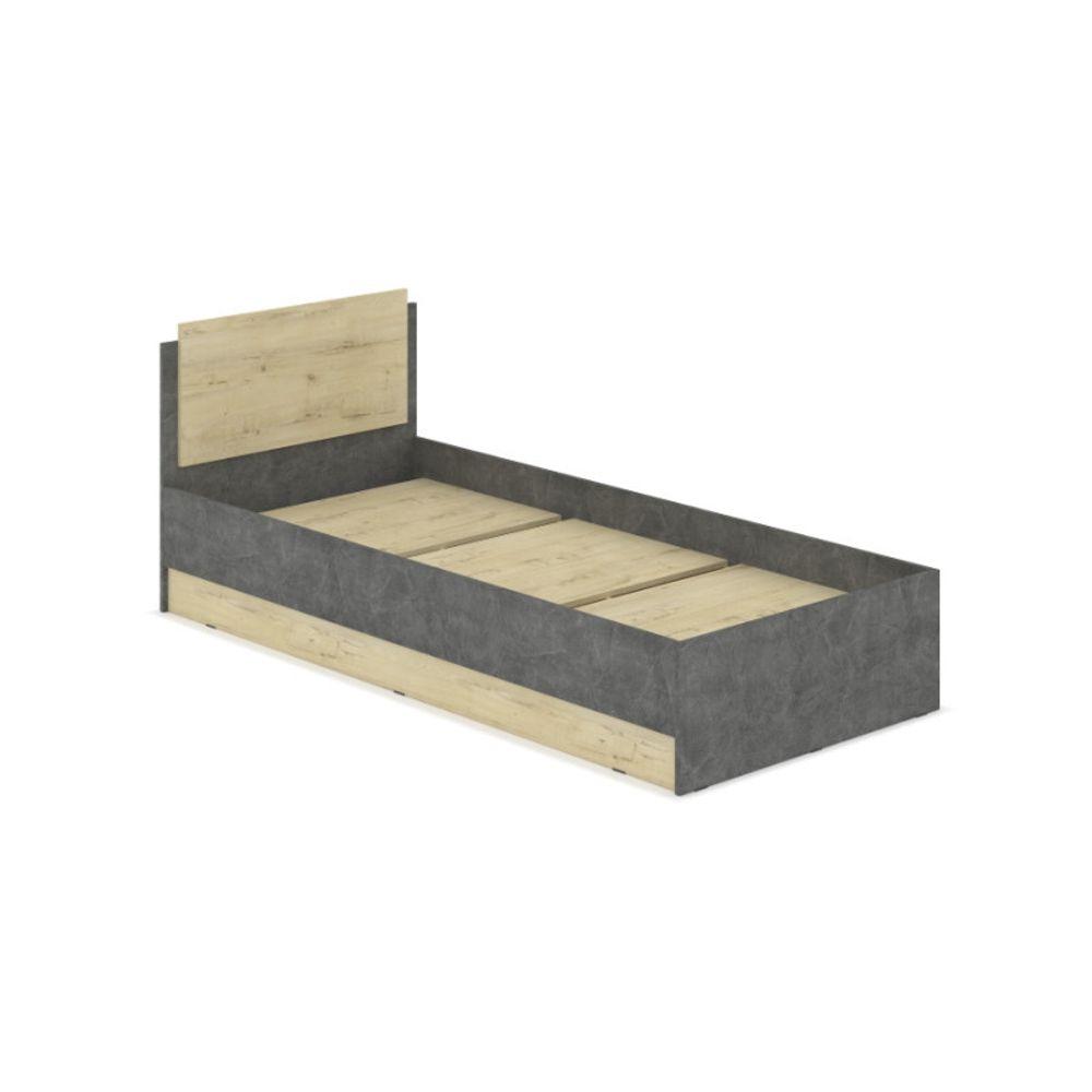 Кровать односпальная "Аманда" А09 (Камень темный/Ирландский дуб), ЛДСП, MODERN, г. Ижевск