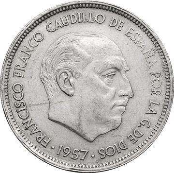 50 песет 1957 Испания