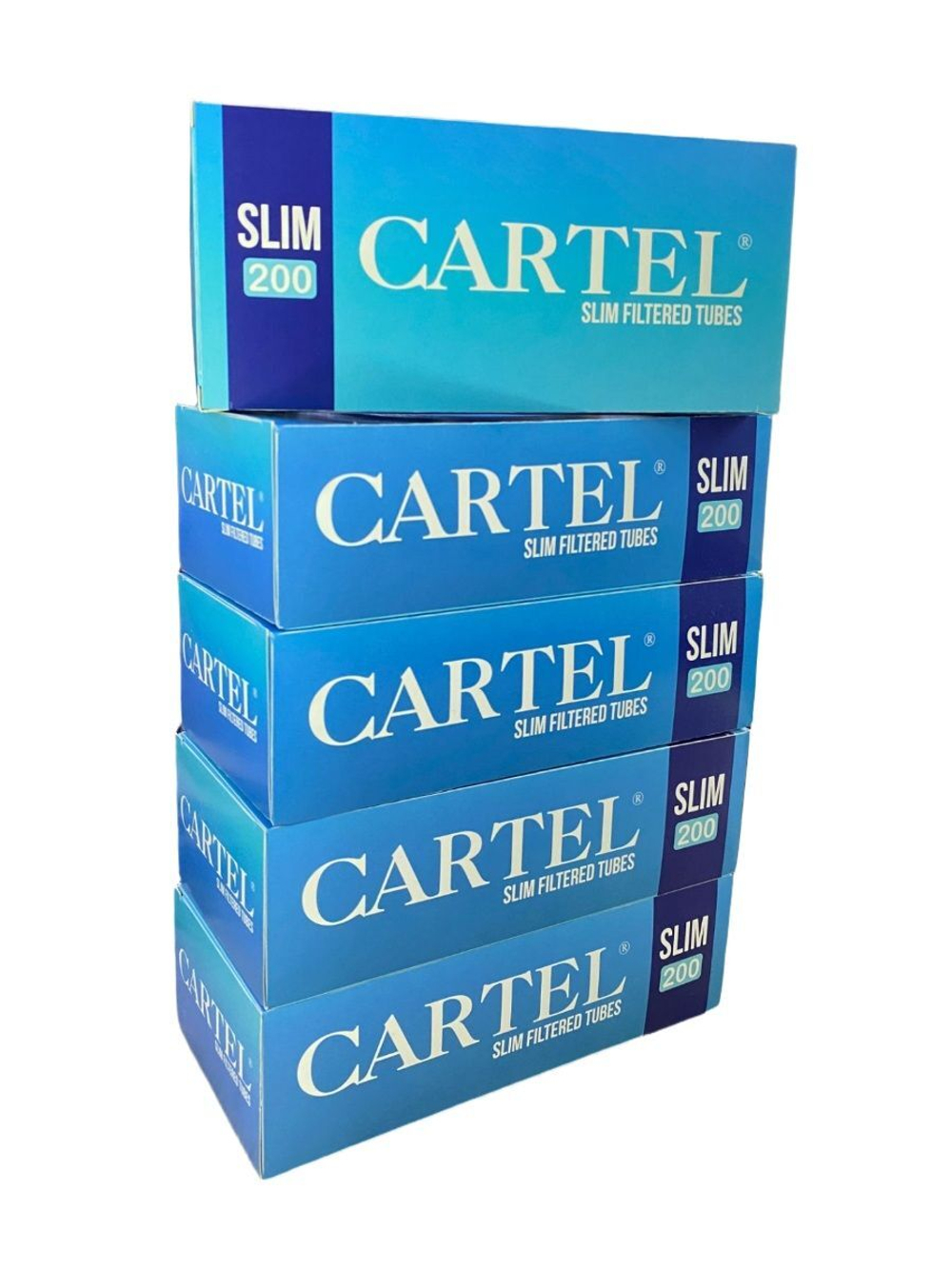 Гильзы для сигарет "Cartel" Slim Blue 5х200шт (Комплект)