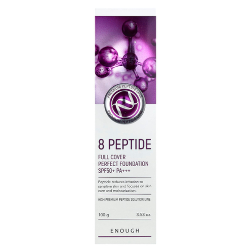 Enough, Тональная основа для полного покрытия с 8 пептидами, SPF 50+ PA +++, # 13, 100 г (3,53 унции)