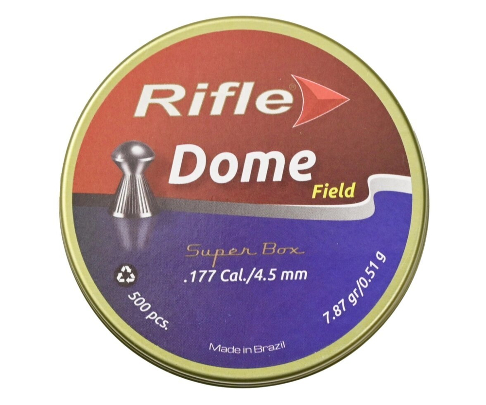 Пуля пневматическая RIFLE Field Series Dome 4,5 мм. 0,51 гр. 500 шт.