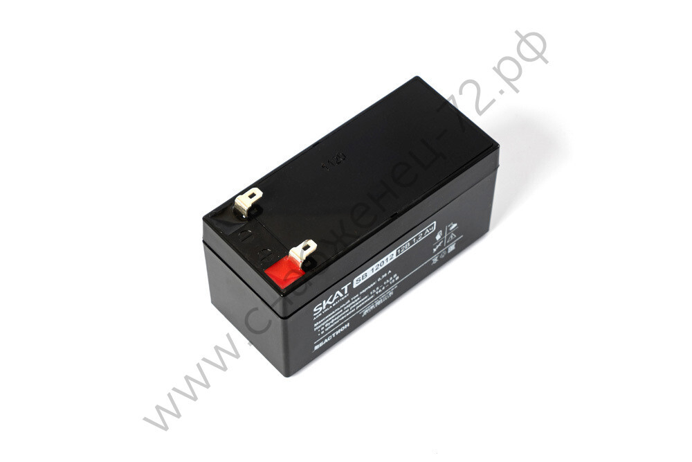 SKAT SB 12012 АКБ свинцово-кислотная тип AGM 12V 1,2Ач Iзар.0,36А, ножевые клеммы