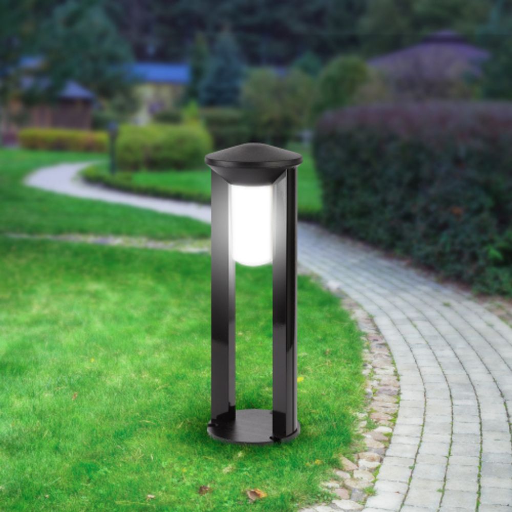 Садово-парковый светильник ЭРА ФТУ 01-20-003 Арка напольный черный IP54 Е27 max20Вт h600мм | Садово-парковые светильники