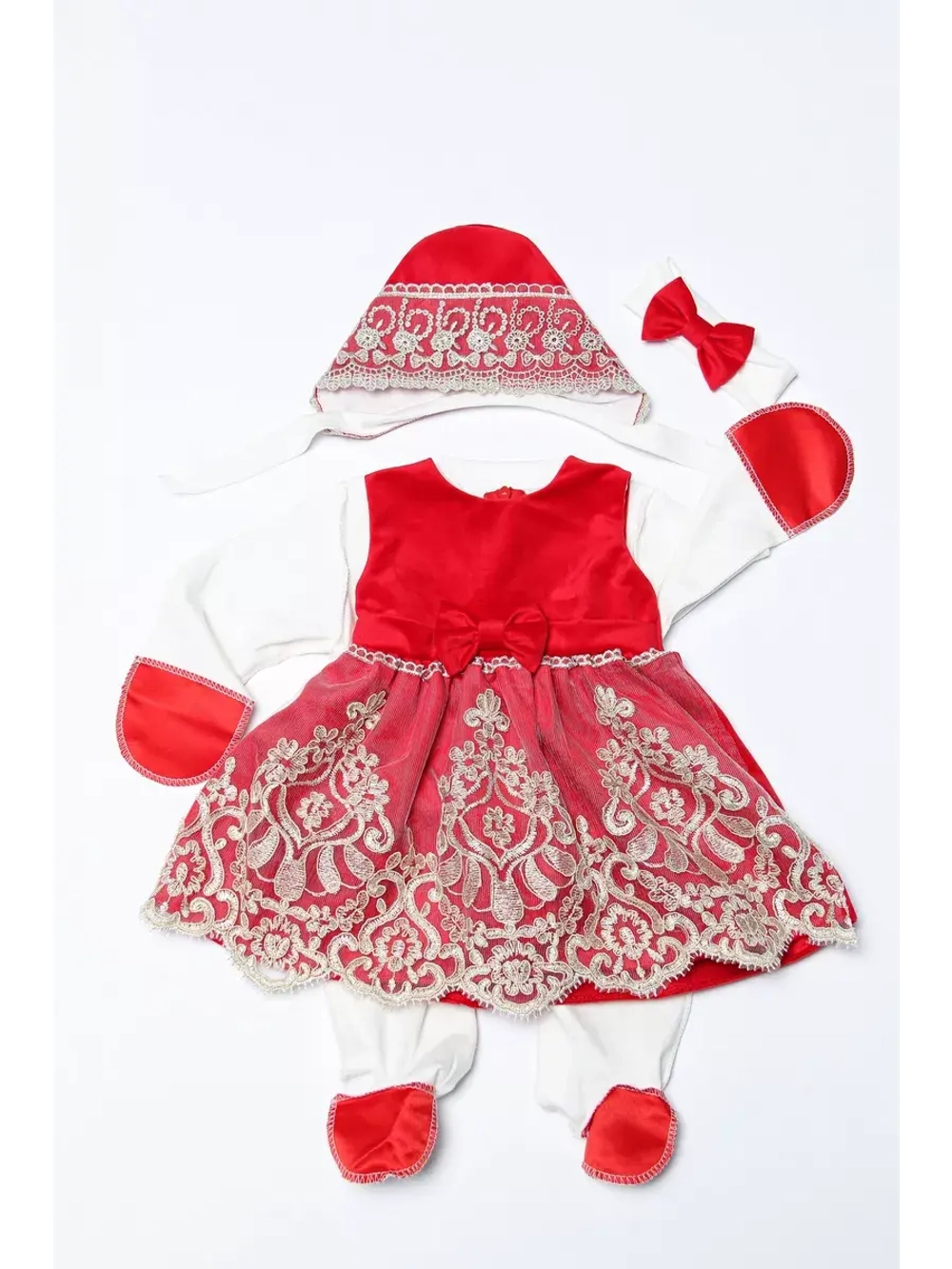 Комплект на выписку новорождённому с переноской зимний