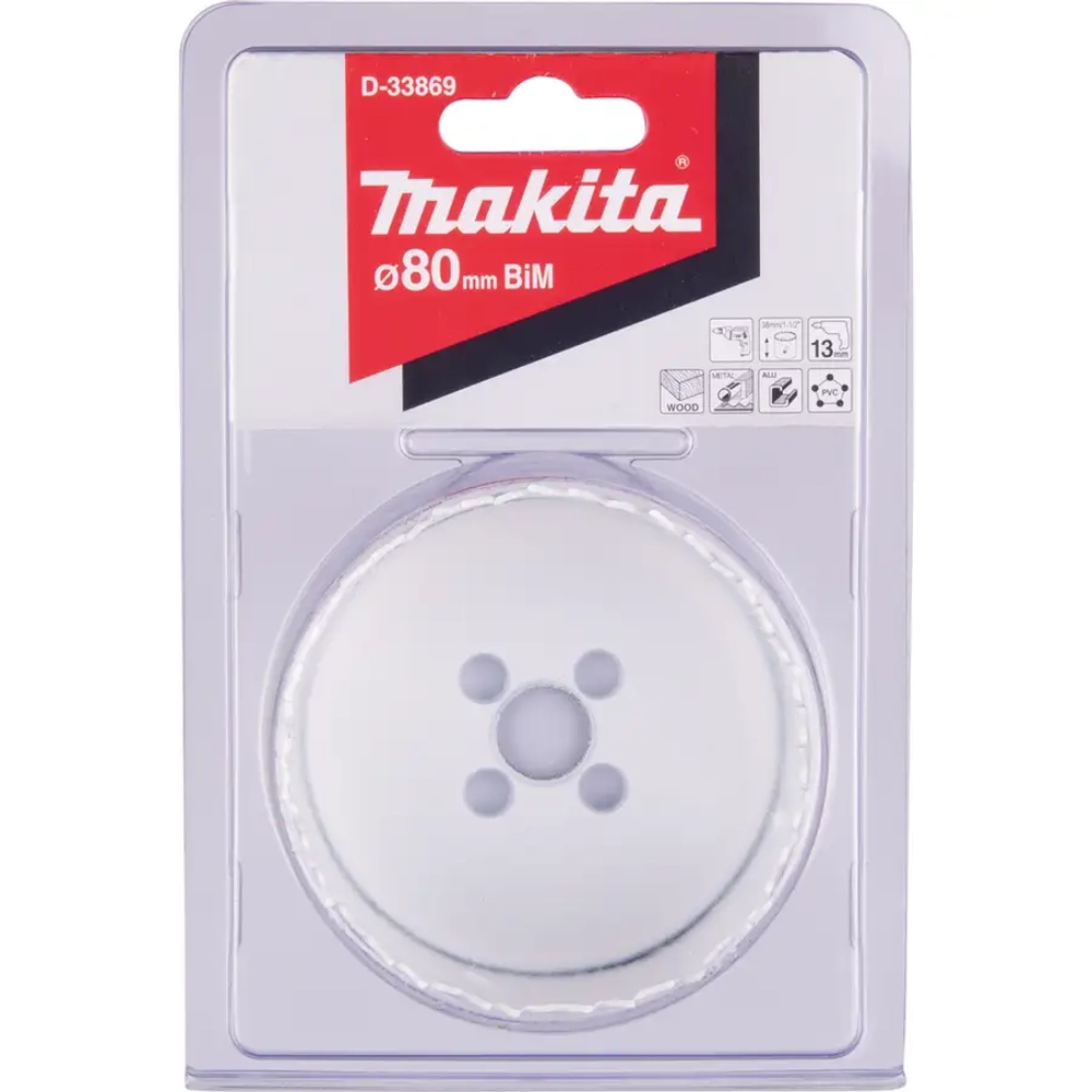 Биметаллическая полая коронка 80 мм Makita D-33869