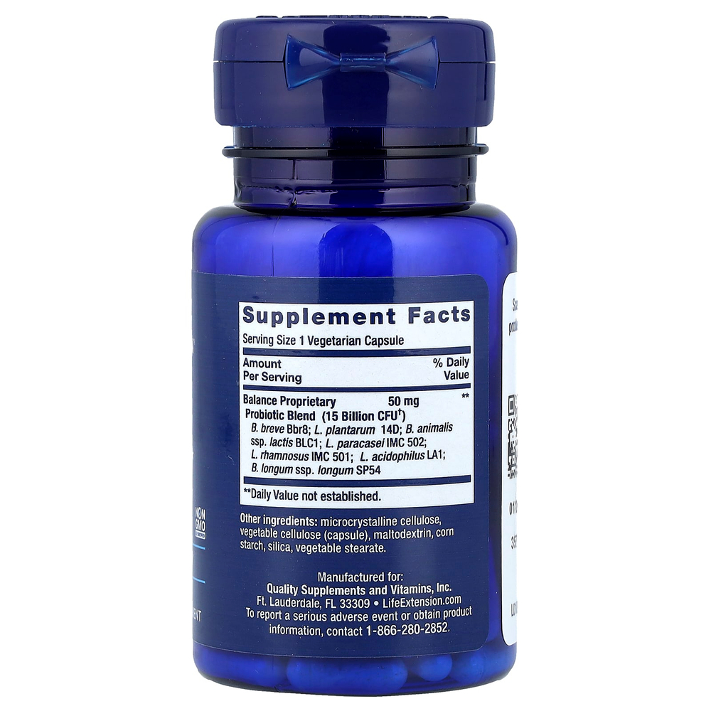 Life Extension, FLORASSIST® PROBIOTIC, баланс, 30 вегетарианских капсул
