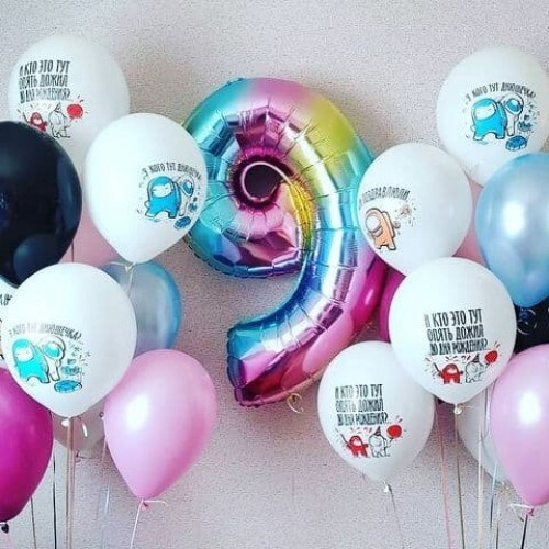 Комплект из шаров «Юному Геймеру» на 9 лет