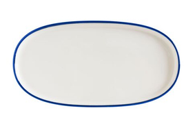 Блюдо овальное 210*100 мм. Линеа Синий, форма Хюгге Bonna /1/12/1116/
