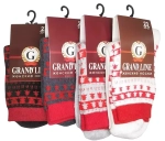 Носки женские теплые GRAND LINE рисунок ёлочки, р. 25