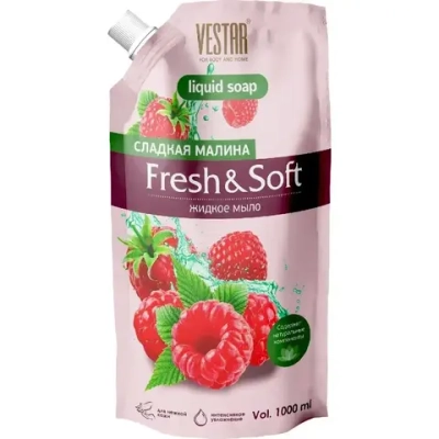 Мыло жидкое 1л Вестар Малина дой-пак