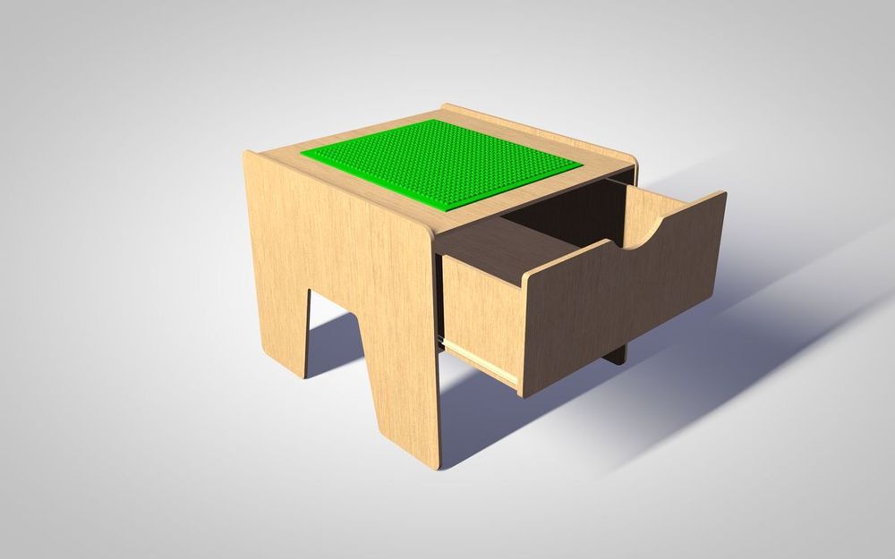 Лего-стол для конструирования «Новые горизонты» (натуральный)