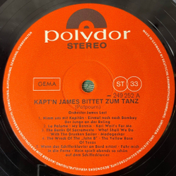 Винтажная виниловая пластинка LP James Last Джеймс Ласт Kapt'n James Bittet Zum Tanz (Германия 1975)