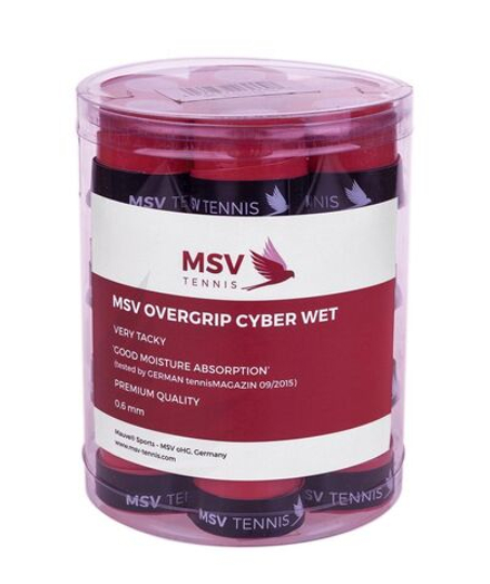 Намотки теннисные MSV Cyber Wet Overgrip 24P - red