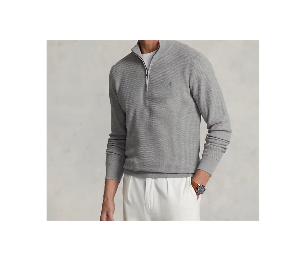 Спортивный свитер с застежкой-молнией на четверть длины Polo Ralph Lauren