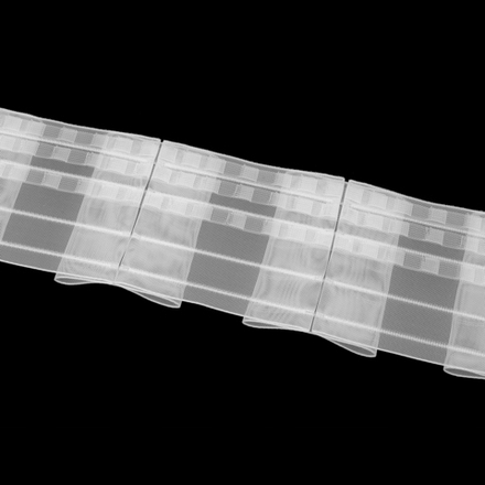 Шторная лента Oz-Is арт. 4414 МР, бантовые складки, коэф. сборки 1:2,5; цвет прозрачный (ширина 100 мм)