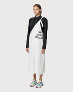 MM6 MAISON MARGIELA ТОП-ФАРТУК ЖЕНСКИЙ БЕЛЫЙ С ПРИНТОМ