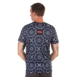 Мужская футболка черная с голубым узором Sesmik by Vlad Sedov VS003/VS0008