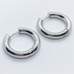 Швензы-кольца, родиевое покрытие, размер 30*5 мм, цена за пару