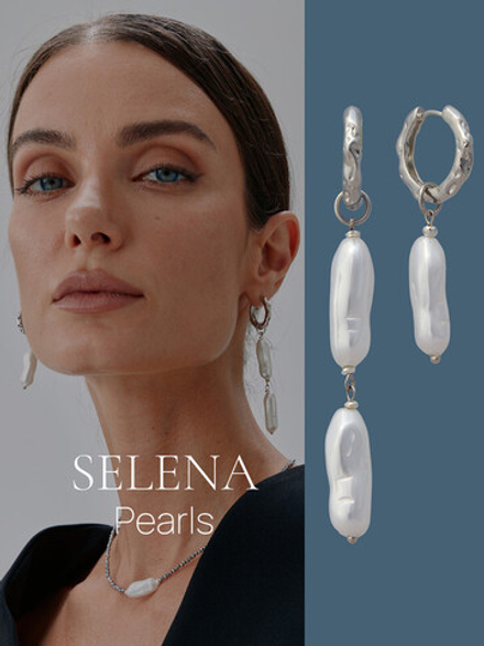91003226 Серьги Selena Pearls