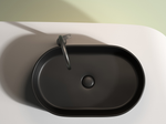 Умывальник чаша накладная овальная (цвет Черный Матовый) Element 608x385x122мм